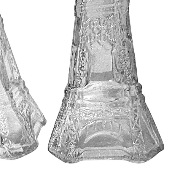 Two Eiffel Tower Decorative Glass Bottles,  Paris Decor, Bud Vase, Home Decor - Picture 5 of 10